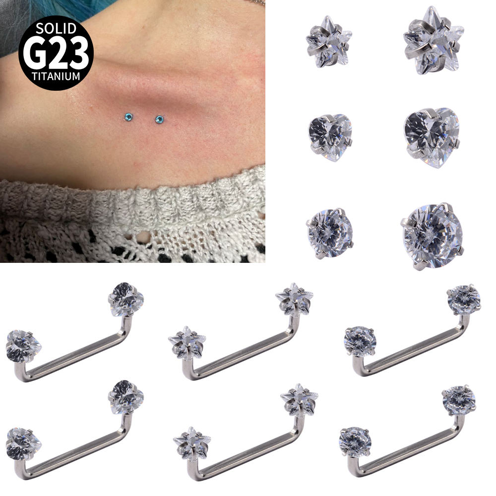 Dermal Anchor Top - 3-1PCS Implantaat Grade Titanium Microdermale Oppervlak
