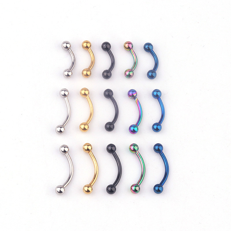 Body Jewelry Eyebrow - 5 stks/partij 16G 316L Rvs Gebogen