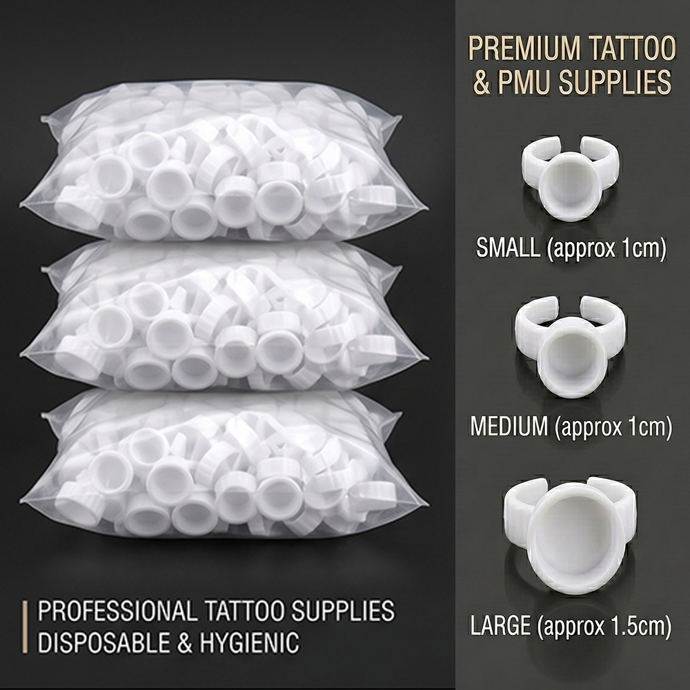 Body Jewelry Tattoo - Tattoo Ink Ring Cups Wegwerp Plastic