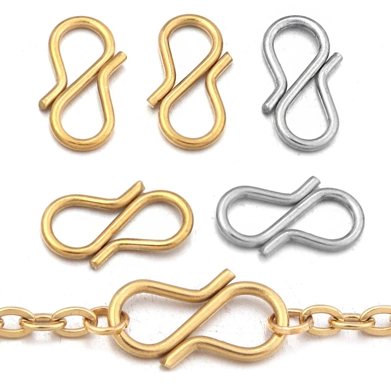 Body Jewelry Diy - 30 stuks roestvrijstalen S-vormige eindklemmen haken