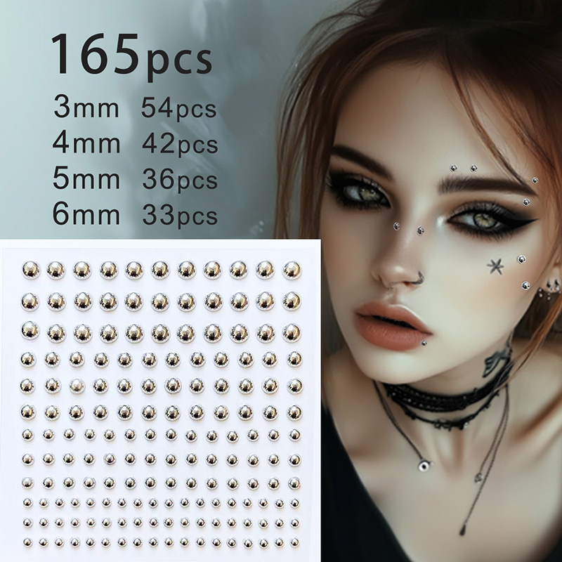 Body Jewelry Tattoo - 3D Gezicht Ogen Party Make-up Tattoo