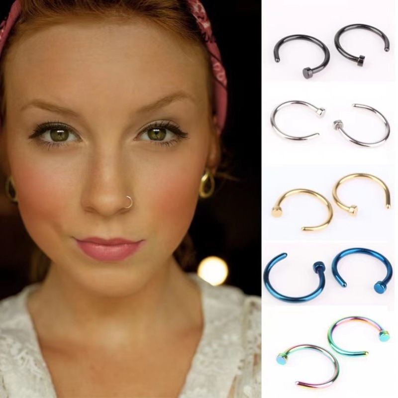 Body Jewelry Lip Ring - 6 stks/partij Punk Sieraden Nep Neusringen