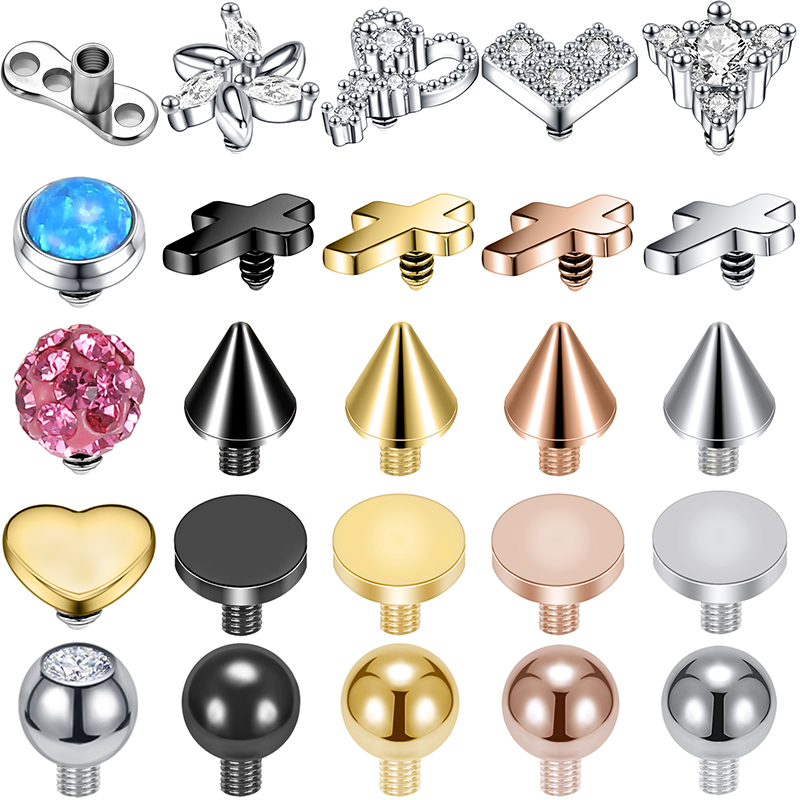 Dermal Anchor Top - Zs 16G Micro Dermal Piercing Zirkoon