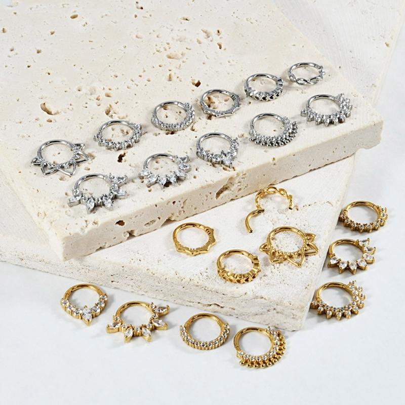 Body Jewelry Ear Piercing - 31BB kristallen neus oorkraakbeenring Stijlvolle septumring