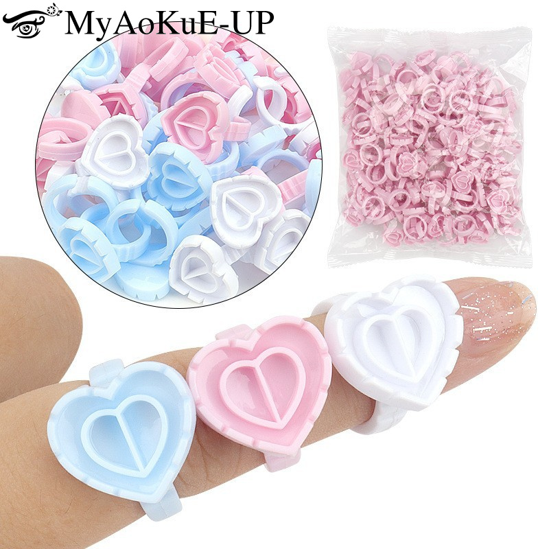 Body Jewelry Tattoo - 100 Stuks Wegwerp Lijm Ring Houder
