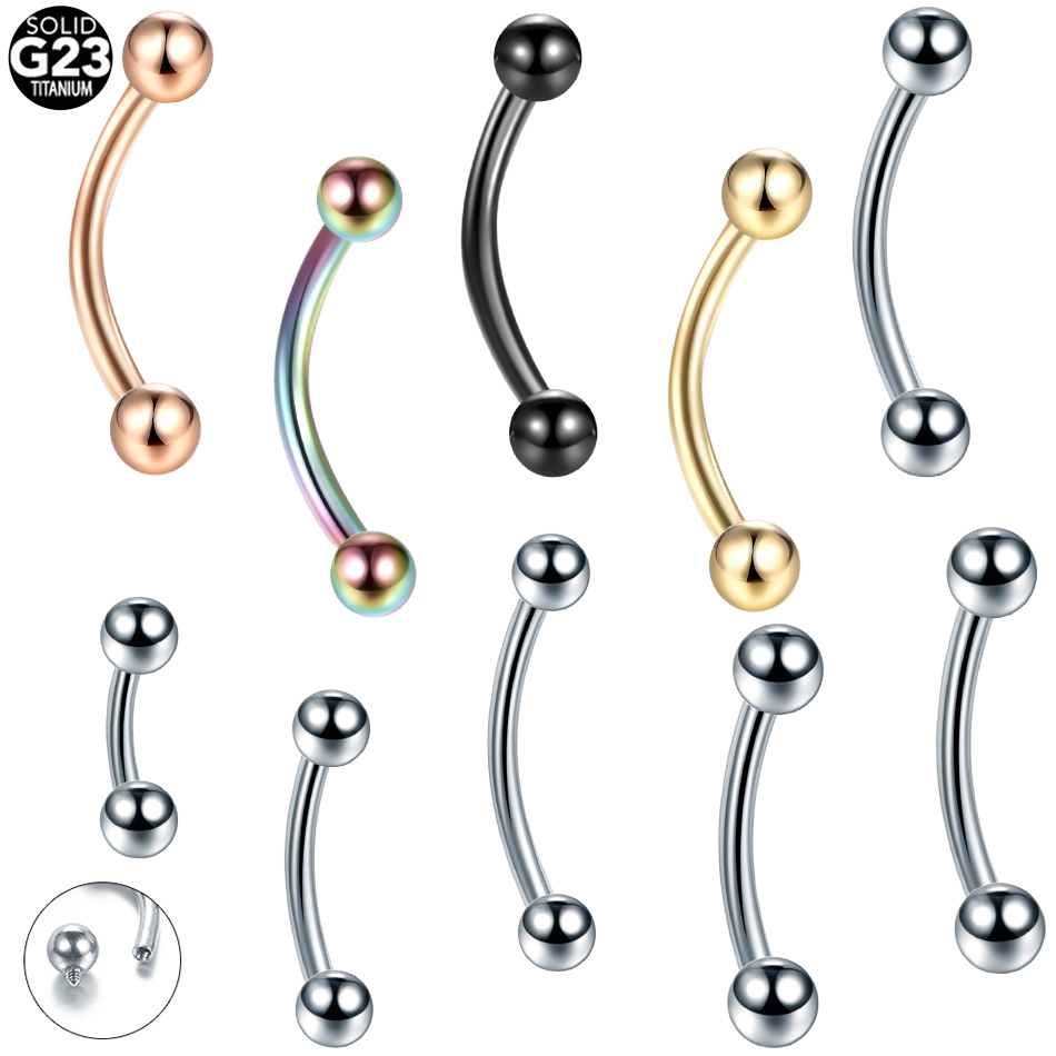 Body Jewelry Lip Ring - 10 stks/partij G23 Titanium Wenkbrauw Banaan
