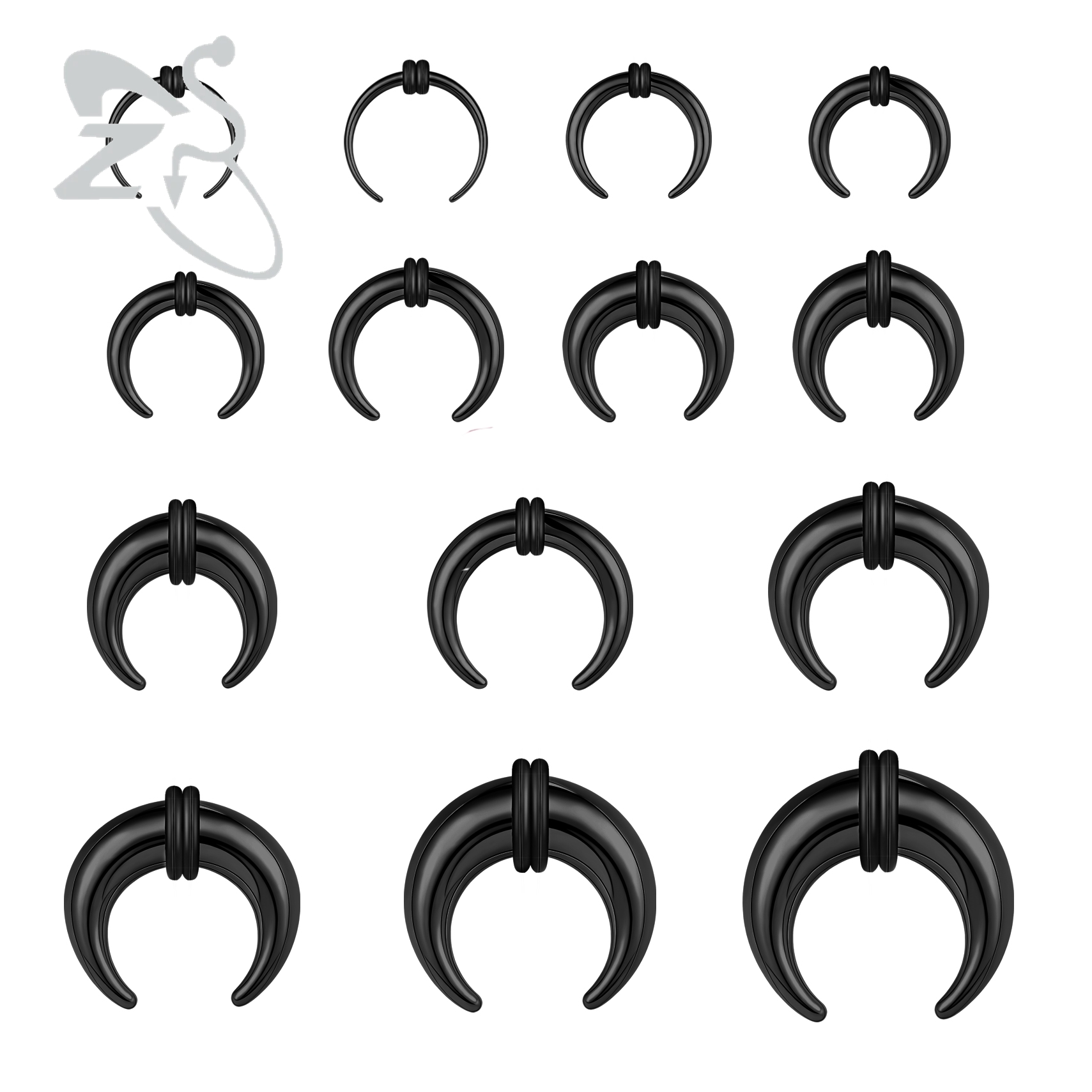 Zs Body Jewelry - ZS 1PC 2G/4G/6G Buffelhoorn Neus Piercing
