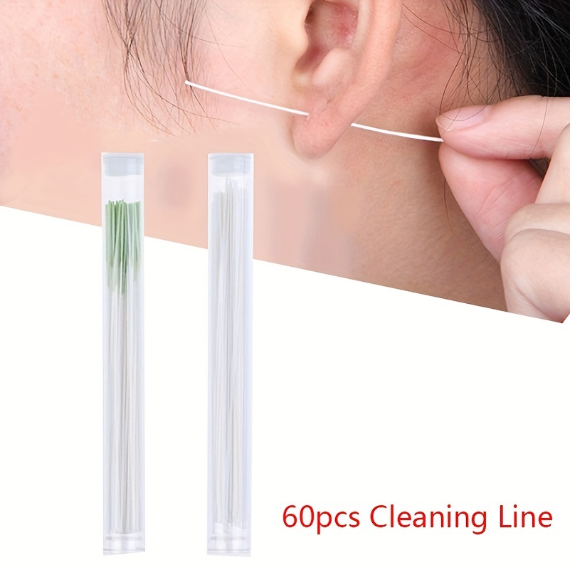 Body Jewelry Cleaner - Oorpiercing Reinigingslijn Gereedschap 60 Stuks Lijn