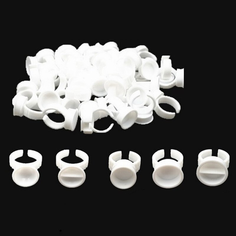 Body Jewelry Tattoo - 100 Stuks Wegwerp Witte Lijmhouder Ring