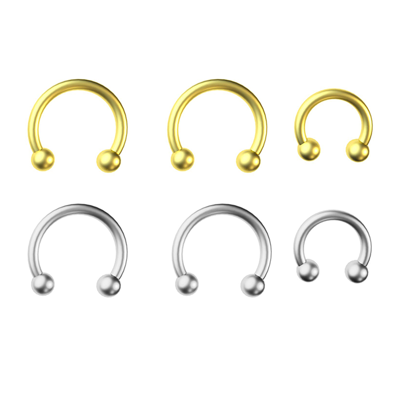 Body Jewelry Lip Ring - 5 stks/partij Rvs 18G Hoefijzer Circulaire