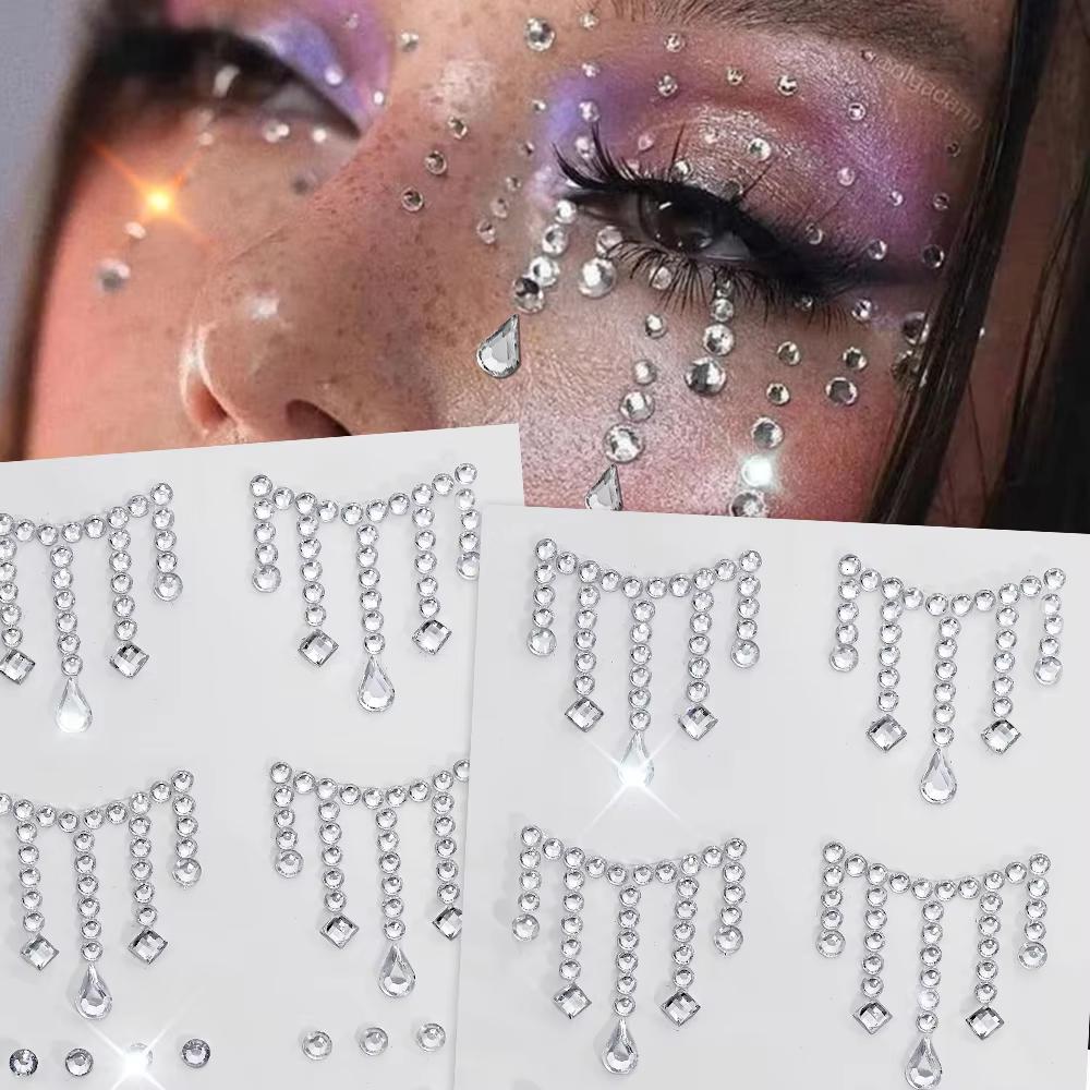 Body Jewelry Tattoo - 1/5 Velen Gezicht Juwelen Stickers DIY
