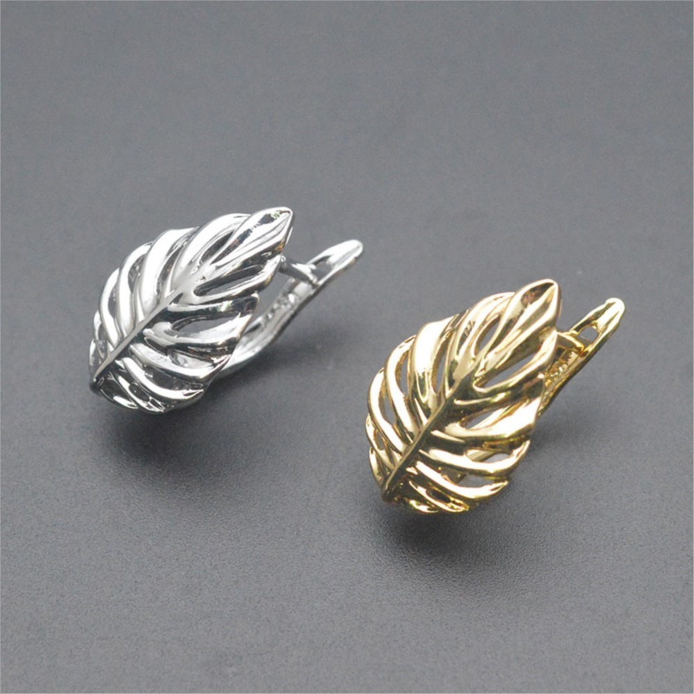 Body Jewelry Diy - 1/2 Stuks 18K Verguld Messing Bladvormige