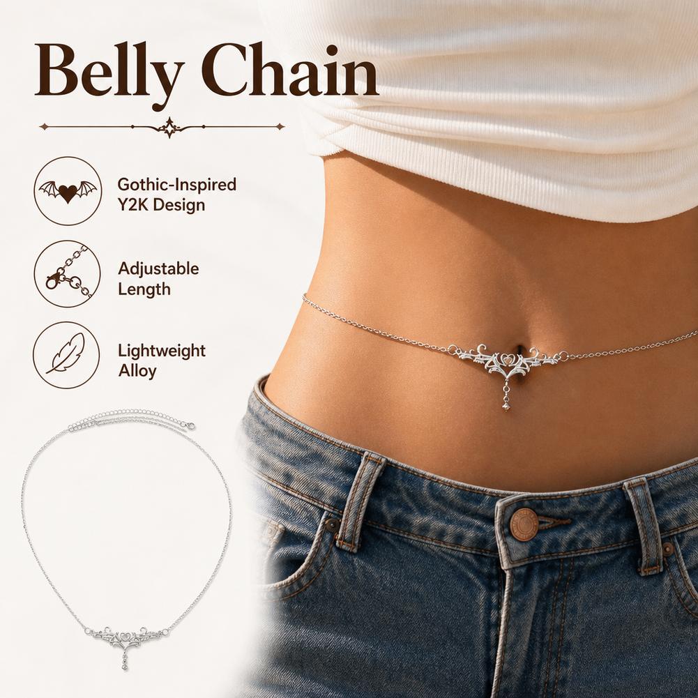Gotische Hartvlam Taillekettin - Body Jewelry Y2K recensie en prijs