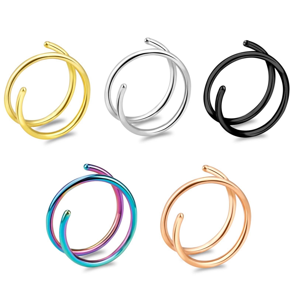 1PC Rvs 316 Dubbele Spiraal of - Body Jewelry Lip Ring recensie en prijs