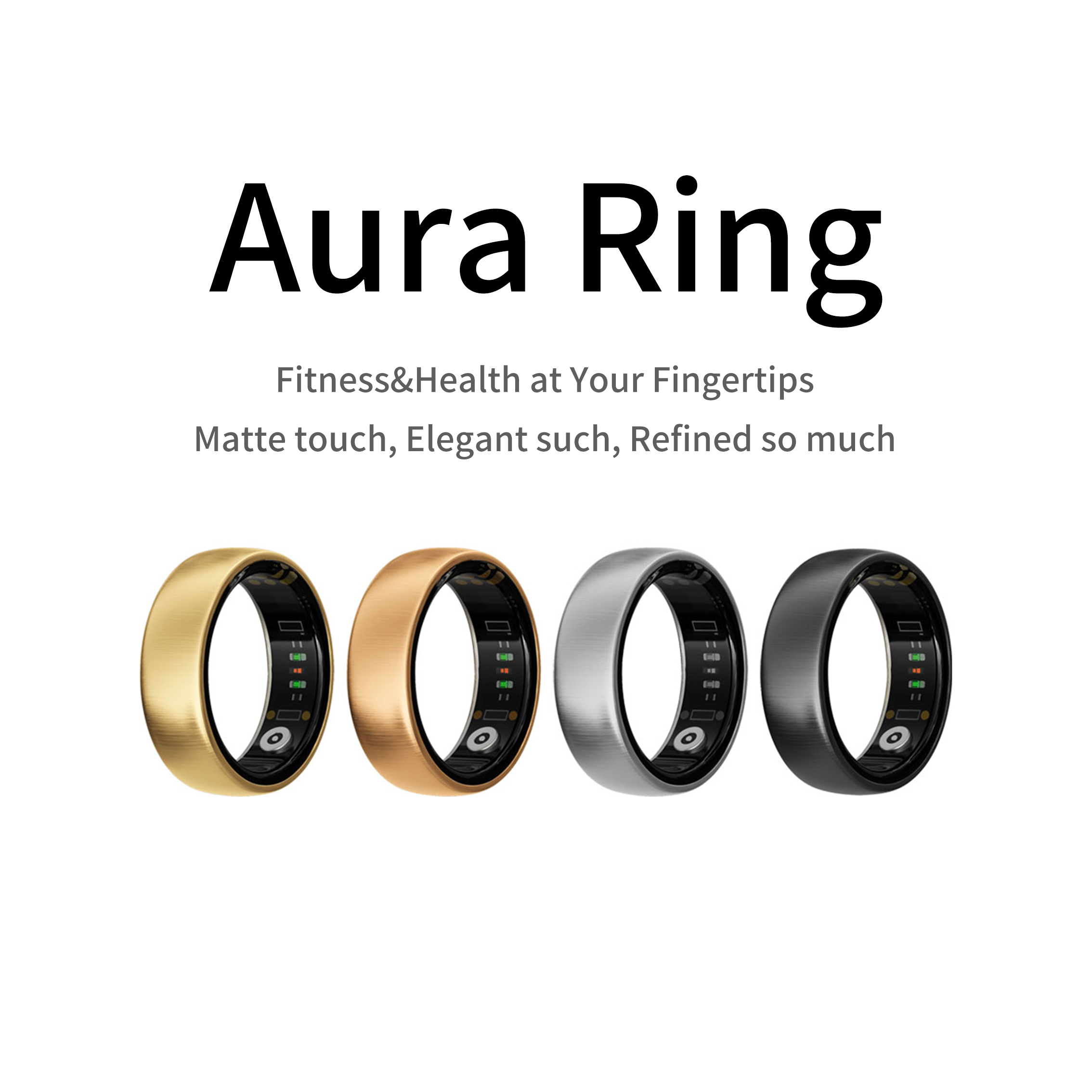 AURA Matt Smart Ring Fitness S - Daith Heart Ring recensie en prijs