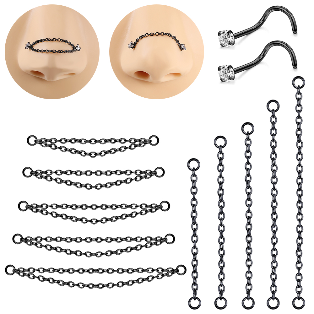 AOEDEJ 1PC Zwarte Plaat Neus K - Zs Body Jewelry recensie en prijs