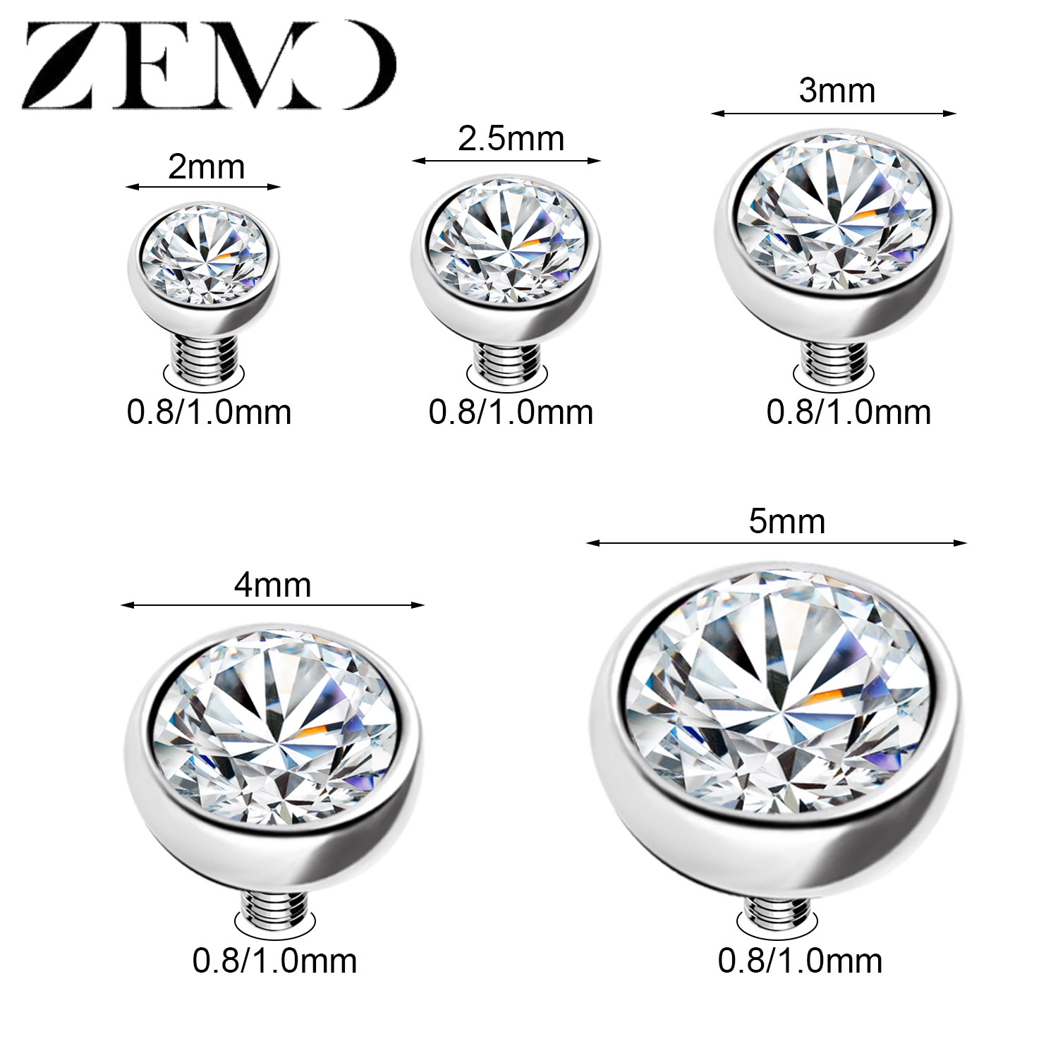 ZEMO 1-2 stks/partij Rvs Derma - Dermal Anchor Top recensie en prijs