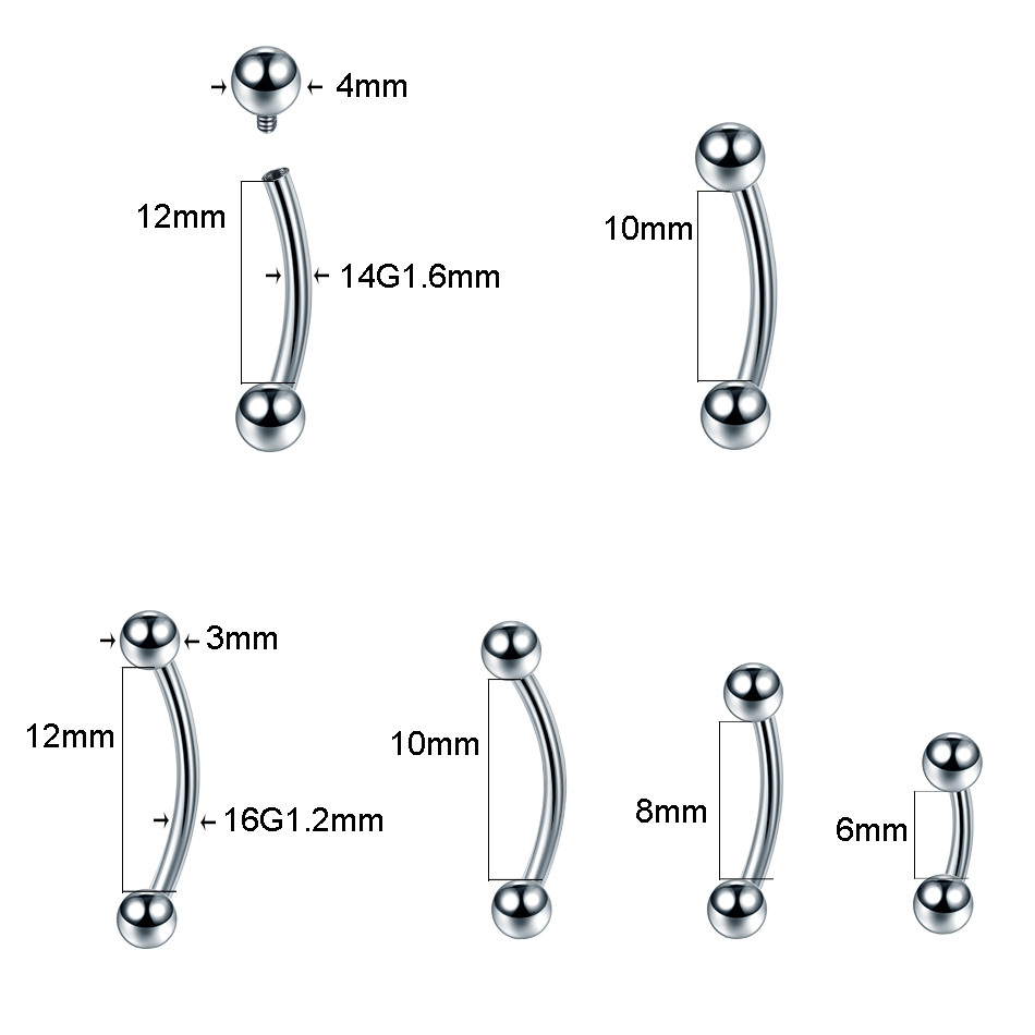 10 stks/partij G23 Titanium We - Body Jewelry Lip Ring recensie en prijs