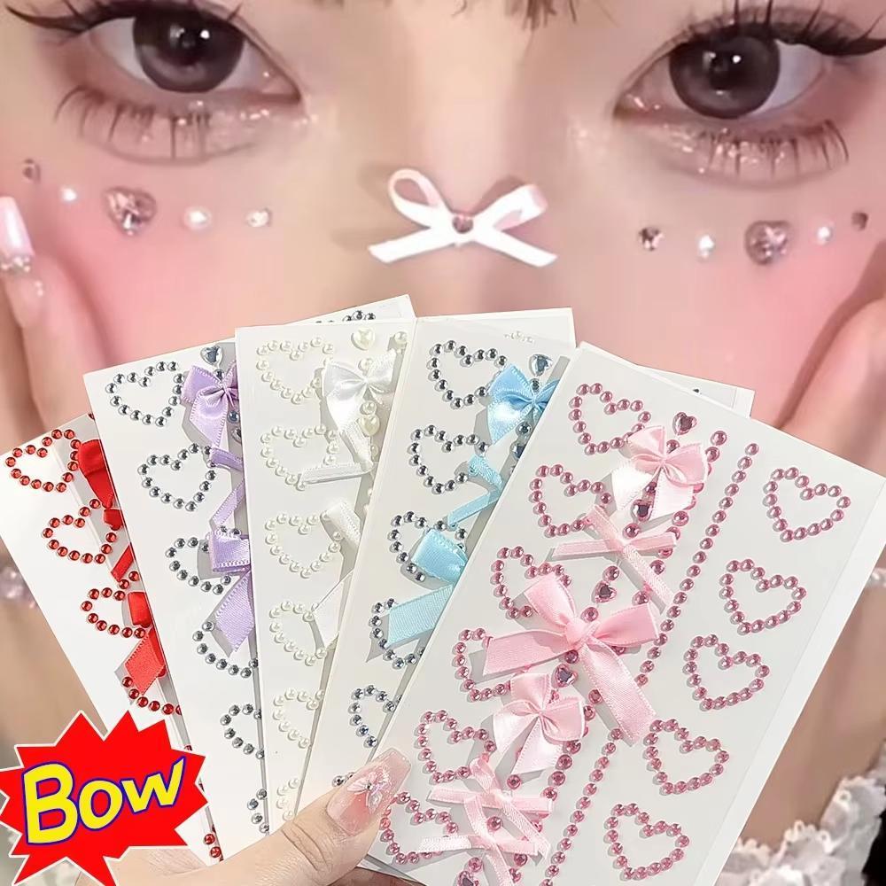 1 Blad Rode Lint Boog Sparkly  - Body Jewelry Tattoo recensie en prijs