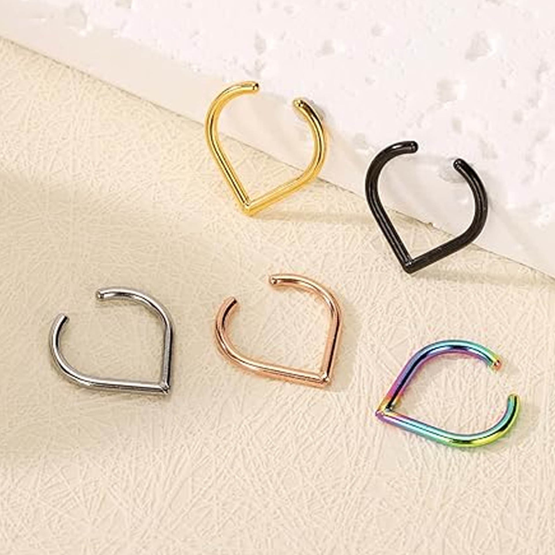 5-delige set nepneusringen van - Body Jewelry Ear Piercing recensie en prijs