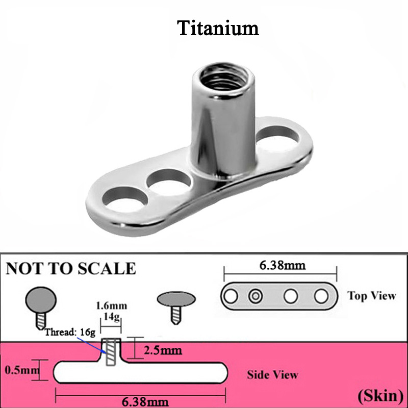 1Peice G23 Titanium Dermal Anc - Dermal Anchor Top recensie en prijs