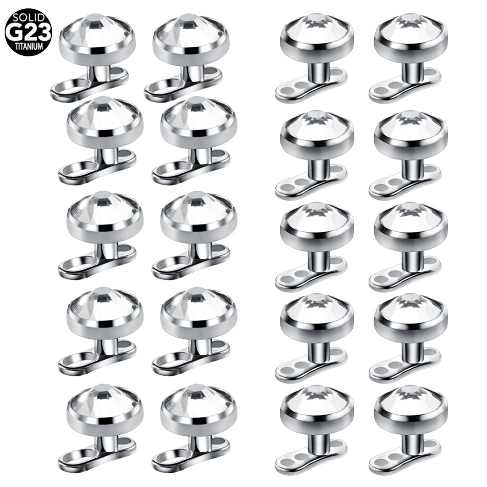 10 Stks/partij Titanium Micro  - Dermal Anchor Top recensie en prijs