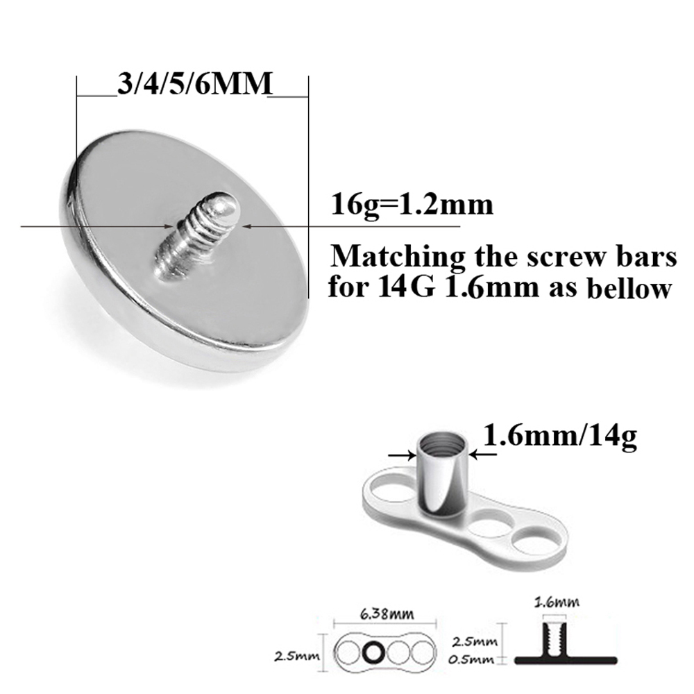 1 Pc Chirurgisch Staal Prong Z - Dermal Anchor Top recensie en prijs