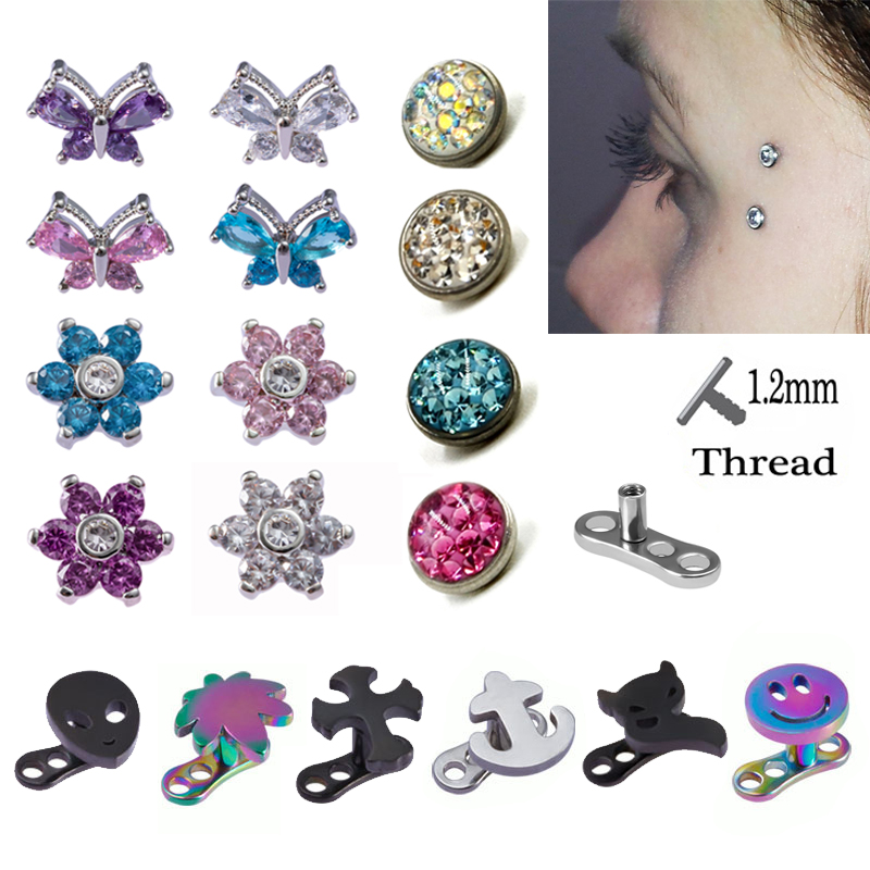 1PC Dermal Anchor Top Piercing - Dermal Anchor Top recensie en prijs