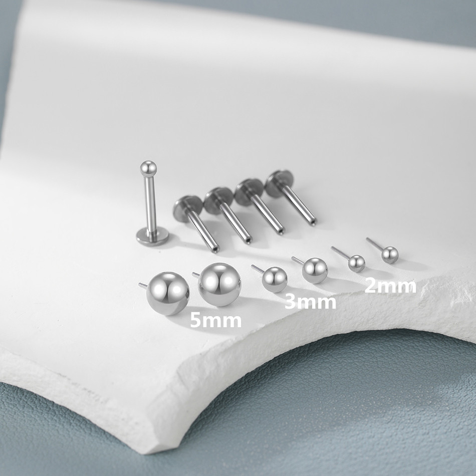 1/10pcs Titanium Push-in Balle - Body Jewelry Lip Ring recensie en prijs