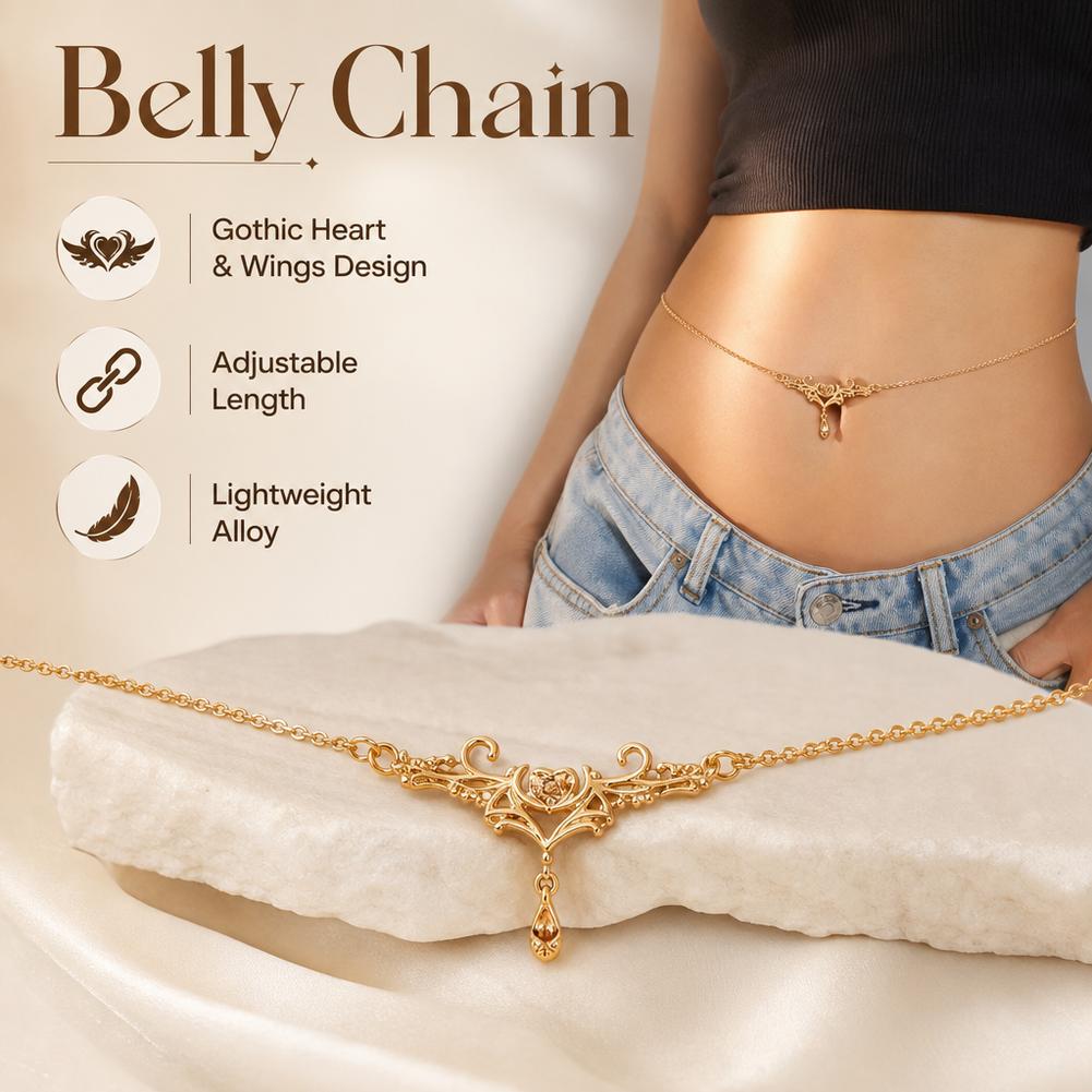 Gotische Hartvlam Taillekettin - Body Jewelry Y2K recensie en prijs