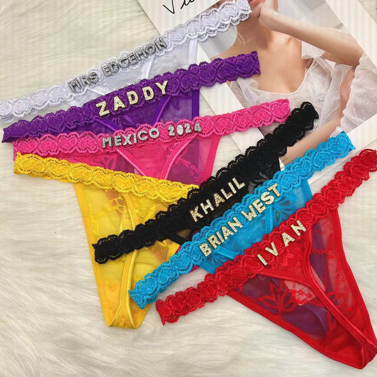 Aangepaste string slipje met n - Body Jewelry Names recensie en prijs
