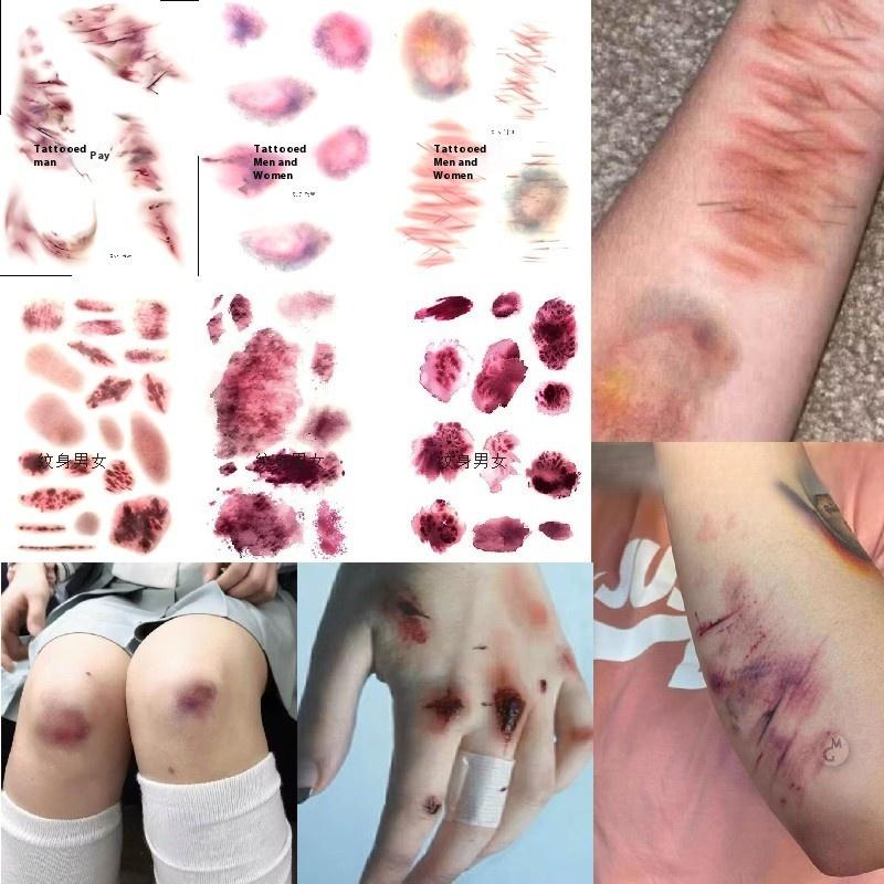 4 vellen Halloween wondkneuzin - Body Jewelry Tattoo recensie en prijs