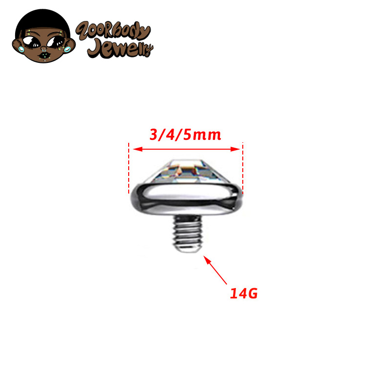 1PCS ASTM F136 Titanium Bezel  - Dermal Anchor Top recensie en prijs