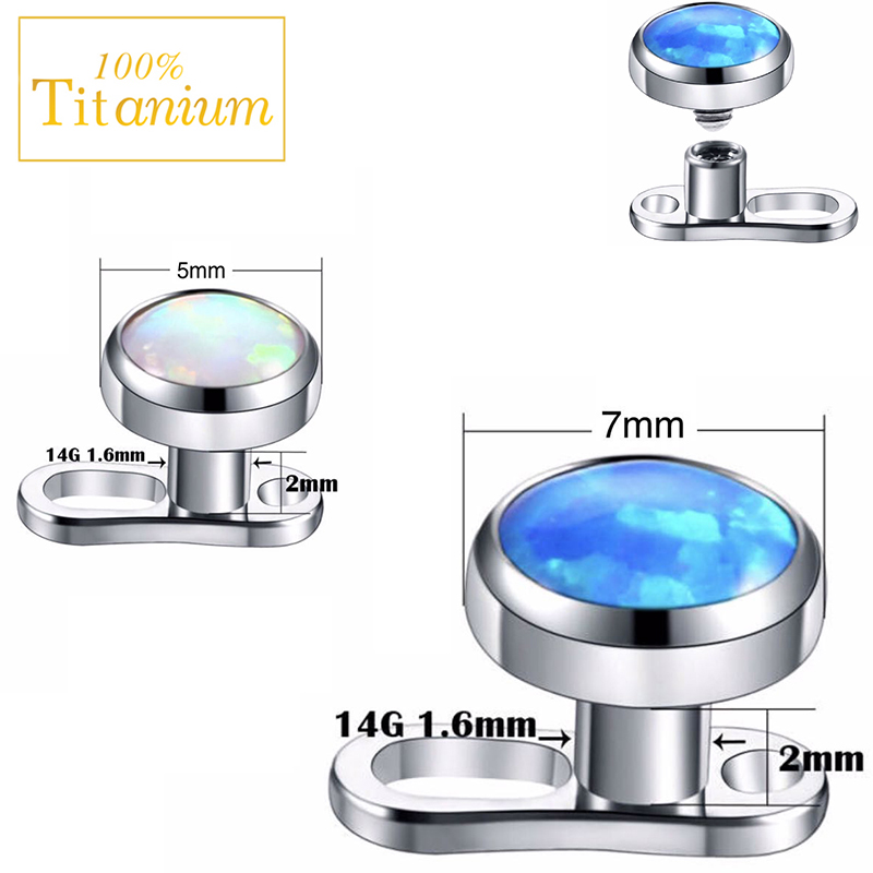1Pcs Opal Micro Dermal Piercin - Dermal Anchor Top recensie en prijs