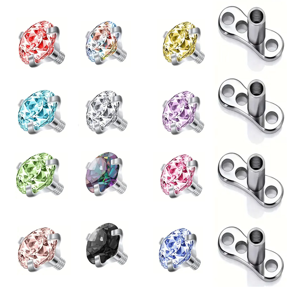 16 STKS Crystal Zirkoon Dermal - Dermal Anchor Top recensie en prijs