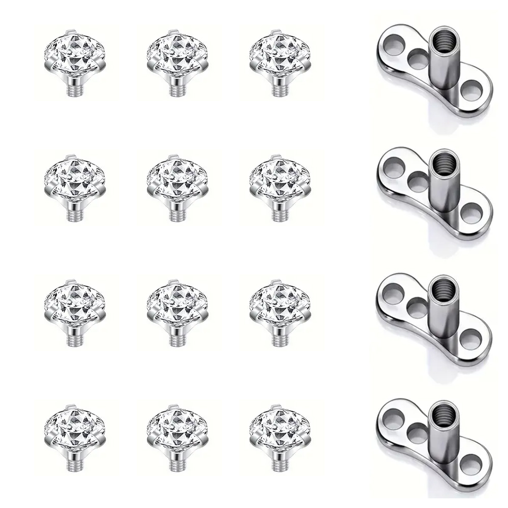 16 STKS Crystal Zirkoon Dermal - Dermal Anchor Top recensie en prijs